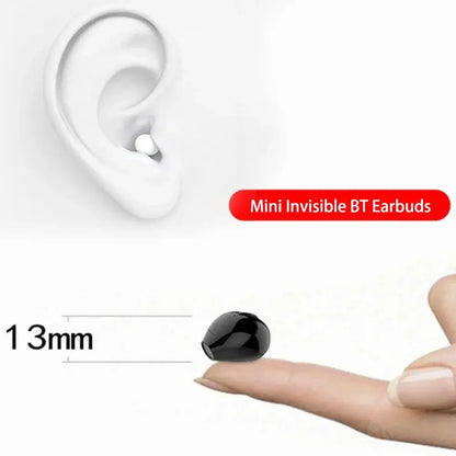 2026 Invisible Earphones Mini Headphones V5.2 Bluetooth TWS In-Ear Earbuds Noise Reduction Wireless Sleep In-Ear Earbuds with Micr