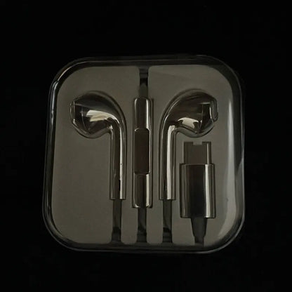Silver Wired Earbuds - Type C & Lightning