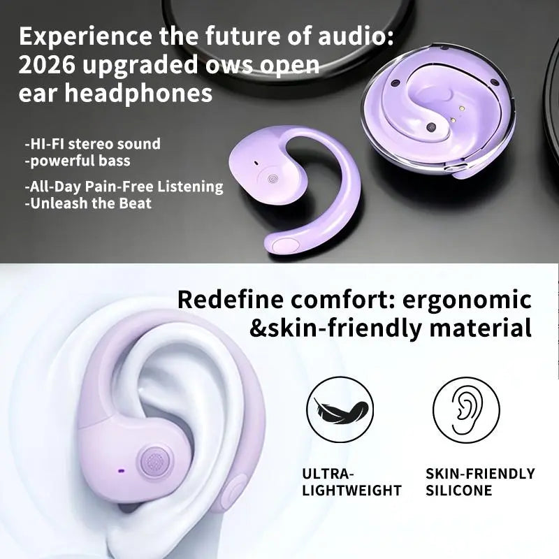 Open-Ear Sports Earbuds 5.4 | Wireless, IPX5 Waterproof, Earhook Design, 48H Battery, Mic for Running, Workout & Driving