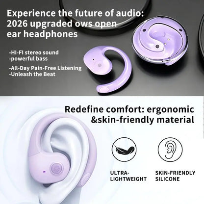 Open-Ear Sports Earbuds 5.4 | Wireless, IPX5 Waterproof, Earhook Design, 48H Battery, Mic for Running, Workout & Driving