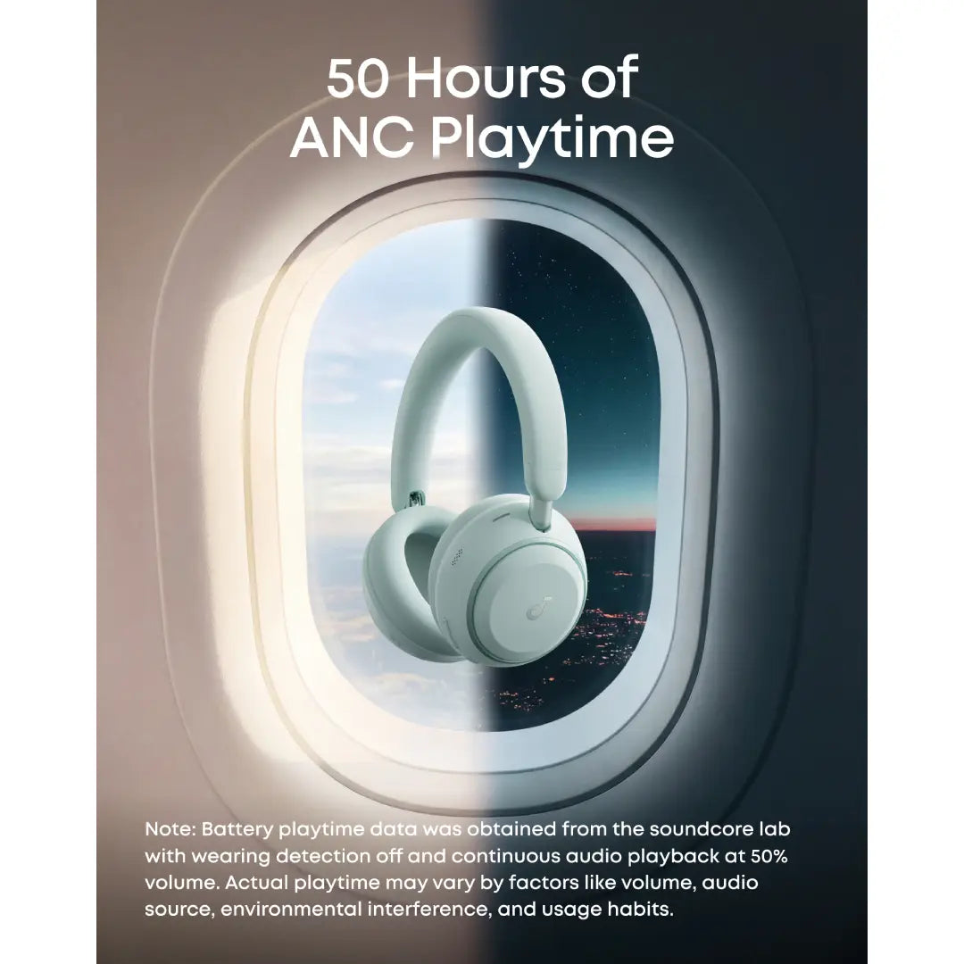 Soundcore Space 2 by Anker, Active Noise Cancelling Headphones, Comfortable Fit, 50H Playtime, LDAC Hires Wireless Audio, Dual Connection, Clear Calls, Bluetooth 6.1, Nap Mode, Wearing Detection #Dealsforyoudays, #Summerwins