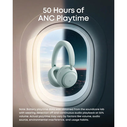 Soundcore Space 2 by Anker, Active Noise Cancelling Headphones, Comfortable Fit, 50H Playtime, LDAC Hires Wireless Audio, Dual Connection, Clear Calls, Bluetooth 6.1, Nap Mode, Wearing Detection #Dealsforyoudays, #Summerwins