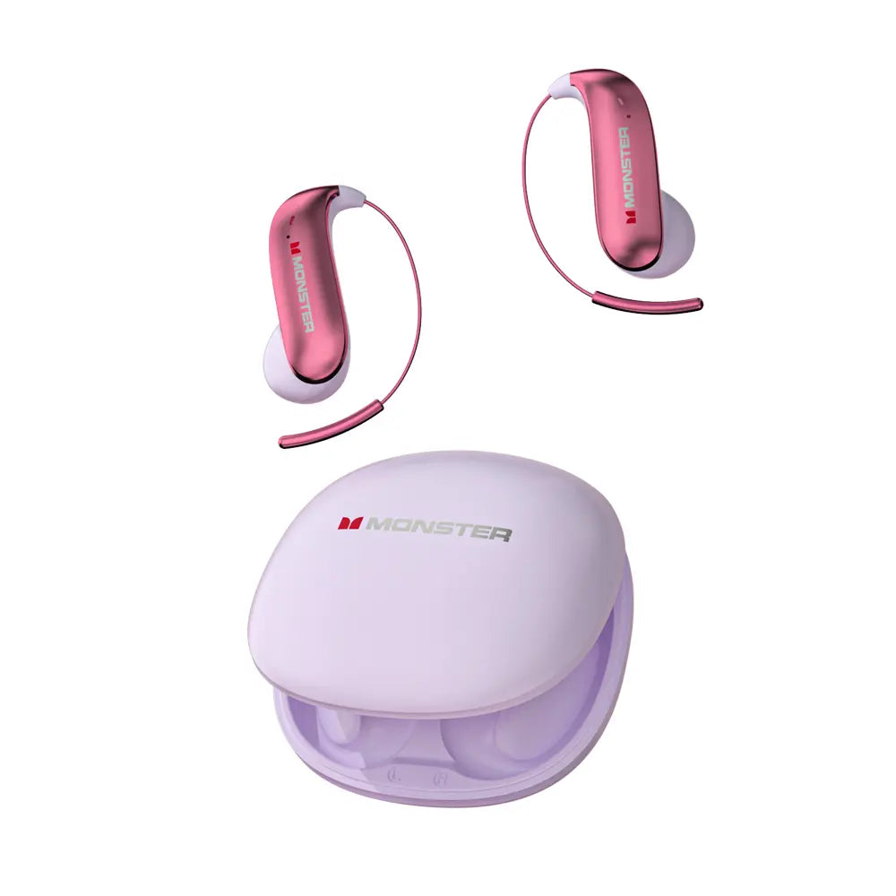 Monster Ear Buds - Bluetooth Headphones with Zero‑Gravity Titanium Ear‑Hook Design, Noise Isolation, 165H Playtime Wireless Earbuds Headset Bluetooth 6.0,Waterproof & Sweatproof, Ideal for Electronic Gifts for Men and Women - Summerwins - Dealsforyoudays