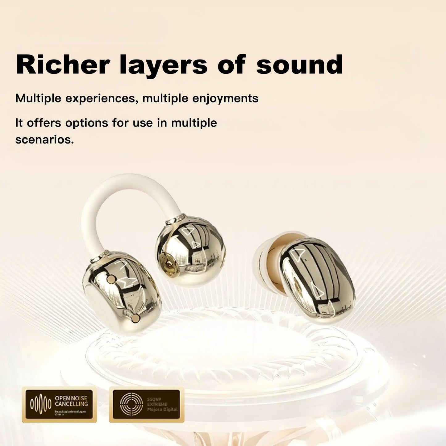 [Two Pairs of Wireless Earbuds] Comes with a Power Bank Charging Case; In-Ear and Clip-On Styles; Supports Reverse Phone Charging; Suitable for Both Exercise and Sleep; Bluetooth Music and Calls; Compatible with Android and Ios Systems.