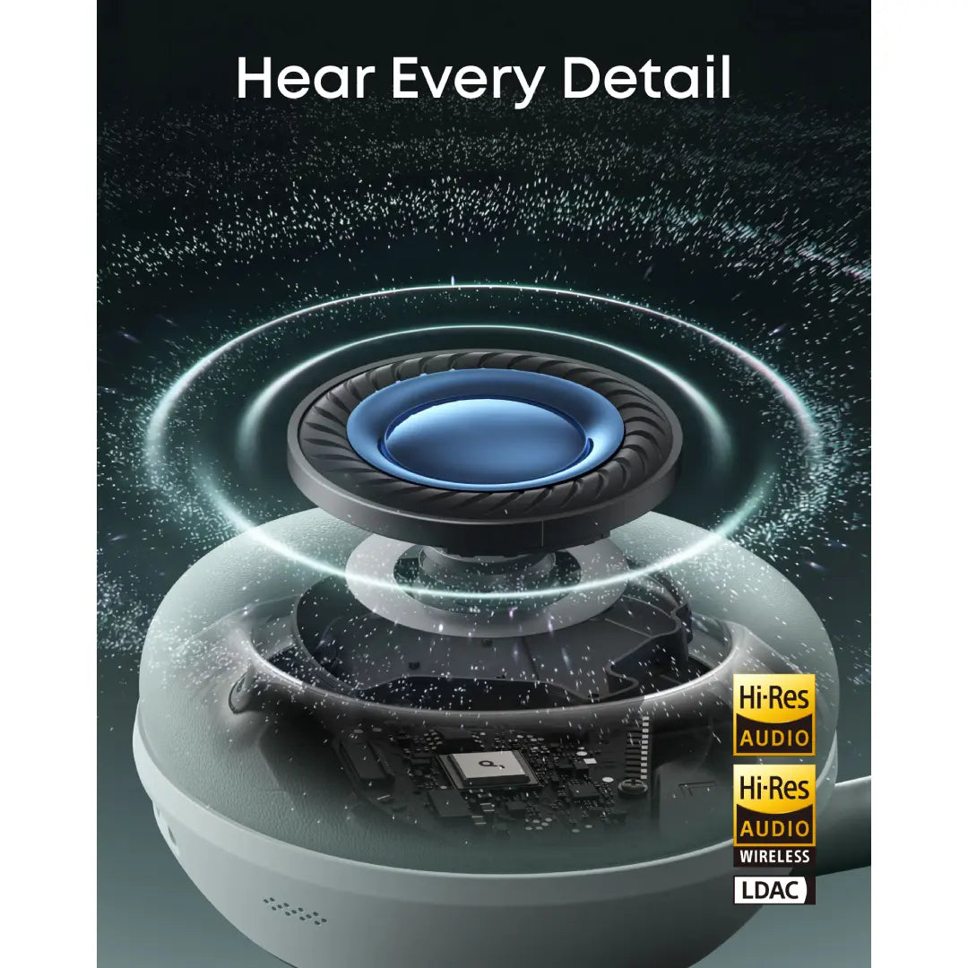 Soundcore Space 2 by Anker, Active Noise Cancelling Headphones, Comfortable Fit, 50H Playtime, LDAC Hires Wireless Audio, Dual Connection, Clear Calls, Bluetooth 6.1, Nap Mode, Wearing Detection #Dealsforyoudays, #Summerwins