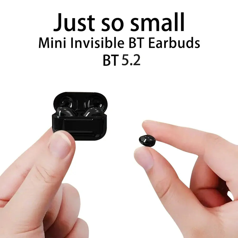 2026 Invisible Earphones Mini Headphones V5.2 Bluetooth TWS In-Ear Earbuds Noise Reduction Wireless Sleep In-Ear Earbuds with Micr
