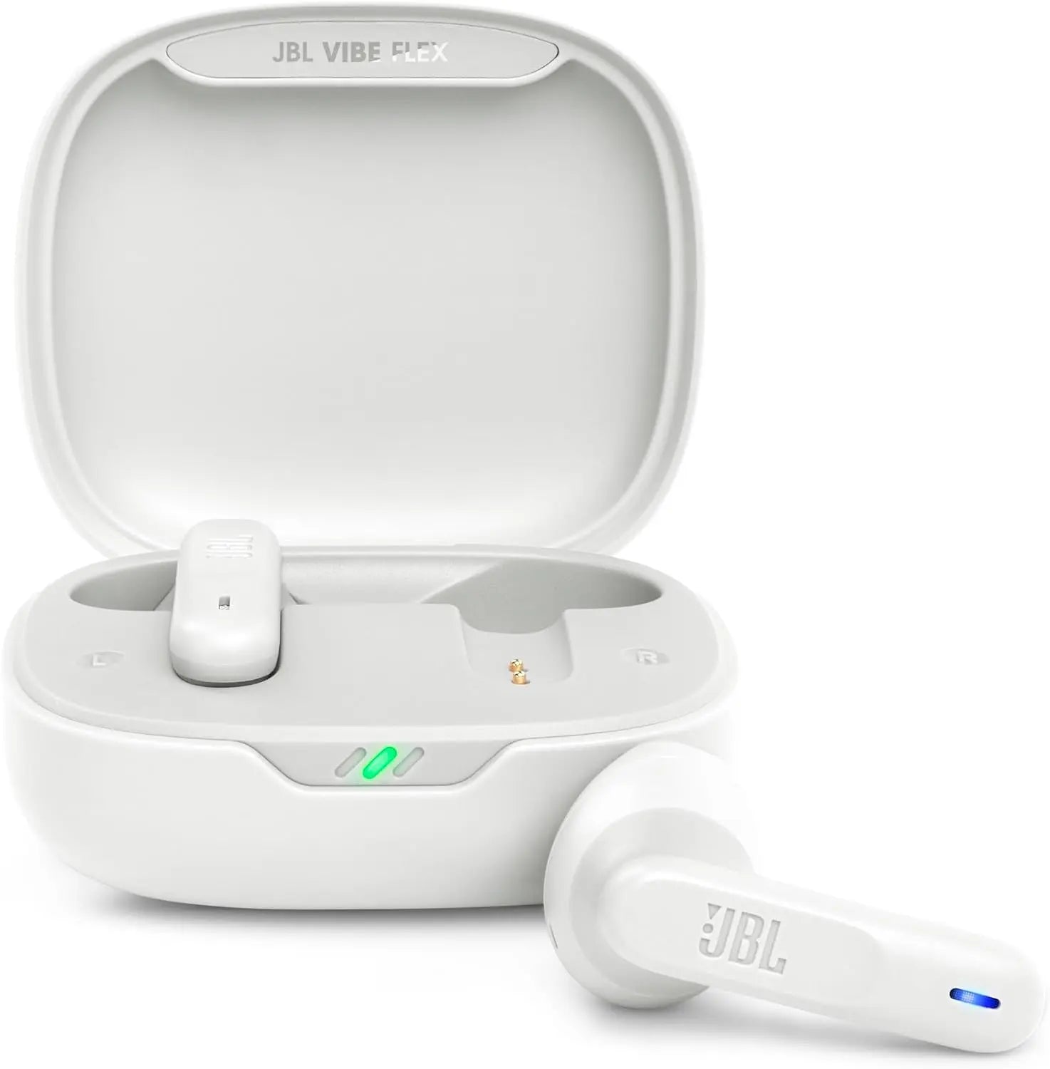 JBL Vibe Flex True Wireless Earbuds – Bluetooth Earphones with Deep Bass Sound, IP54 Water & Dust Resistant, Long Battery Life, Voice Assistant Compatible, Open-Ear Design (CLI)